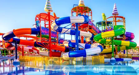 Colorful water slide