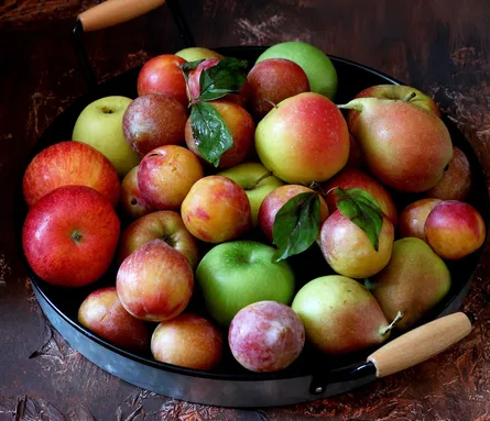 Fruit basket on table