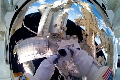 Astronaut in Space Mirror