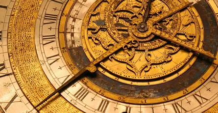 Large gold clock
