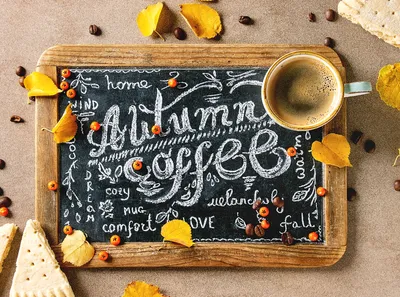 Autumn Chalkboard Coffee Advert