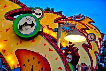 Colorful Carnival Ride Sign