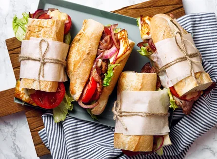 Sandwiches on plate