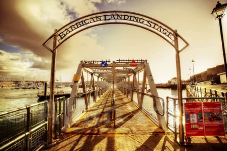 City bridge entrance