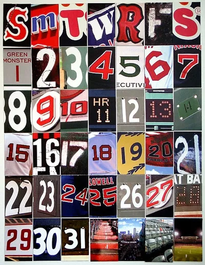 Sports Team Uniform Numbers Collage