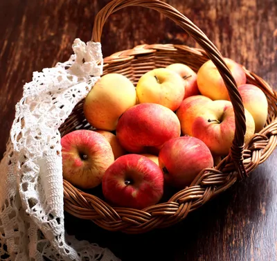 Rustic Apples Basket