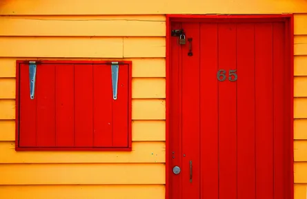 Red and yellow door