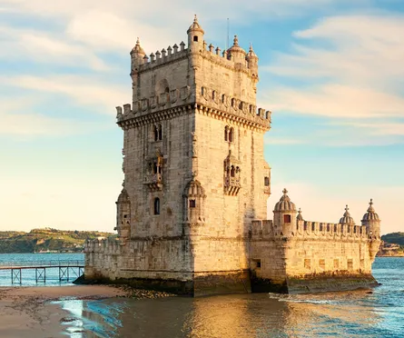 Historical tower near water