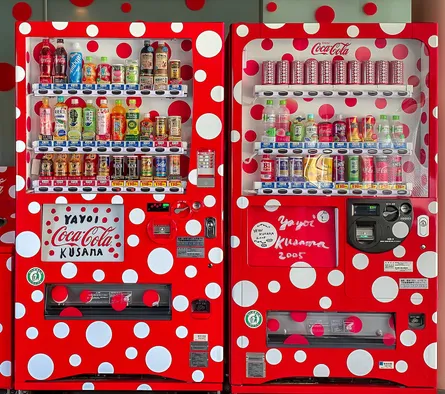 Colorful soda machine