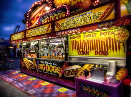 Food truck at night