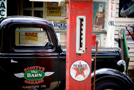 Vintage Truck and Gas Pump
