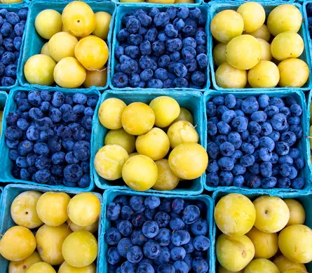 Fruits in baskets