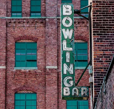 Bowling Alley Bar Sign