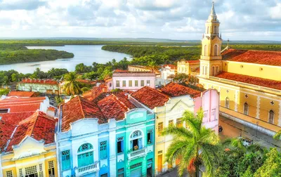Colorful Village Scene