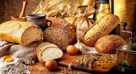 Bread on table