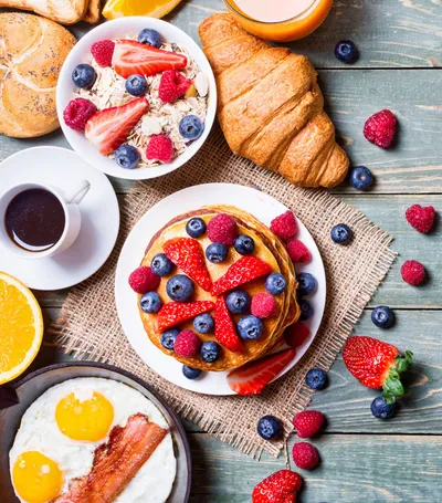 Food on table