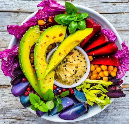 Avocado and veggies salad