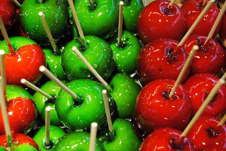 Apples on sticks