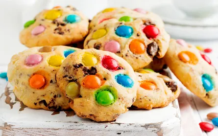 Cookies on white table