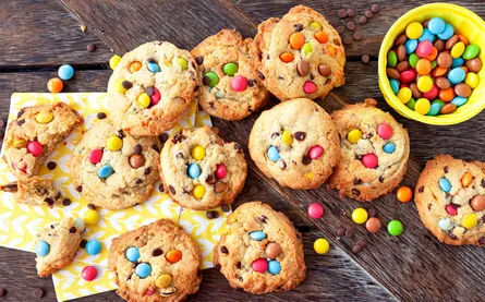 Cookies with M&Ms and Chocolate Chips