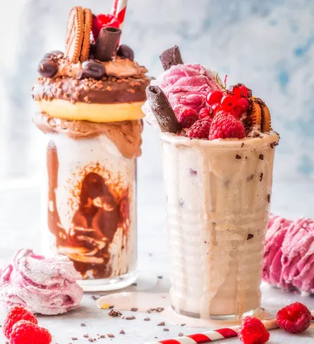 Dessert on table