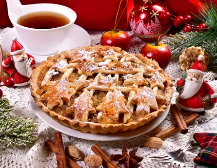 Christmas dessert on table