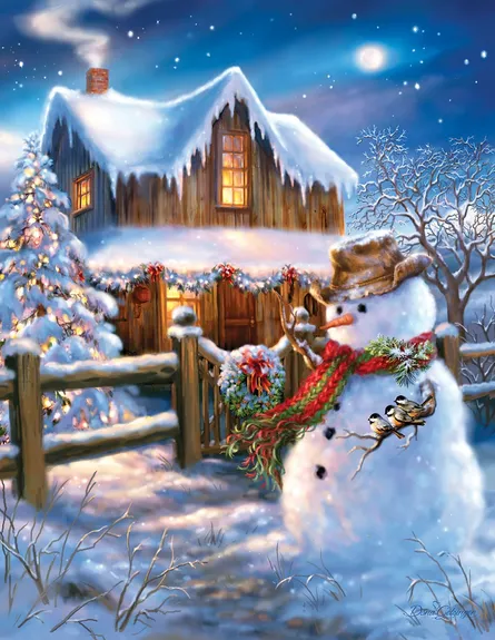 Charming winter scene unfolds