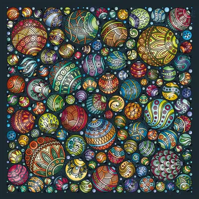 Colorful patterned with eggs