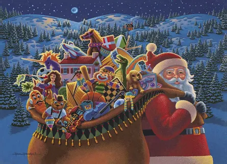Christmas santa scene