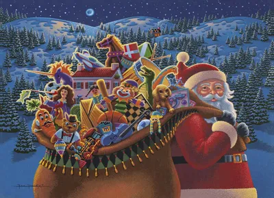 Christmas santa scene