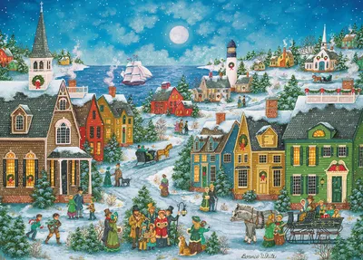 Christmas village scene