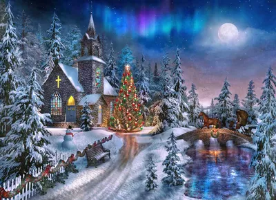 Snowy Christmas village