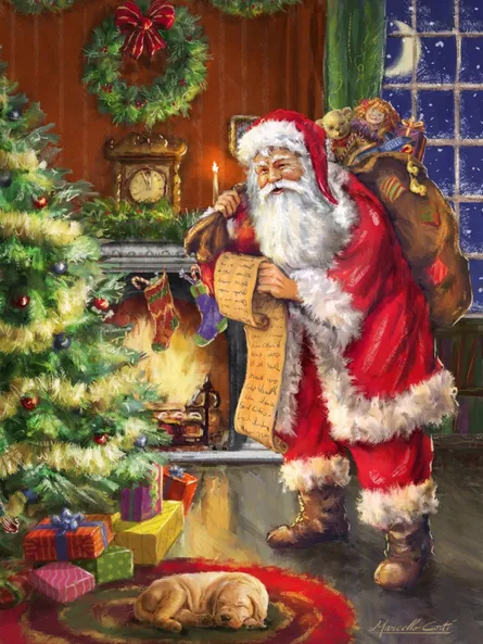 Santa checks his list