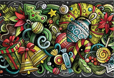 Colorful holiday decorations galore