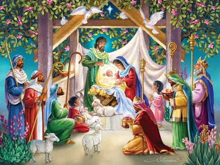 Christian nativity scene