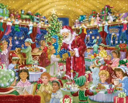 Santa brings holiday joy