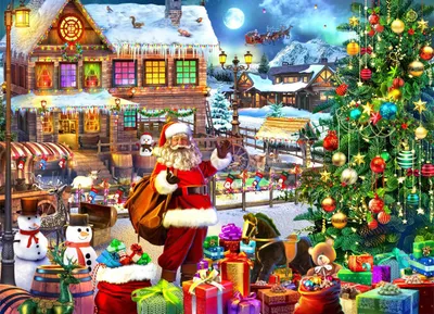 Festive Christmas celebration scene