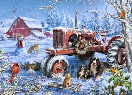 Winter country scene delight