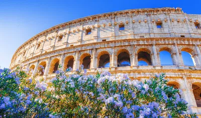 Ancient Colosseum in Rome, Italy