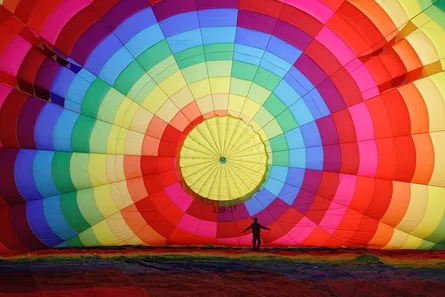 Rainbow Hot Air Balloon