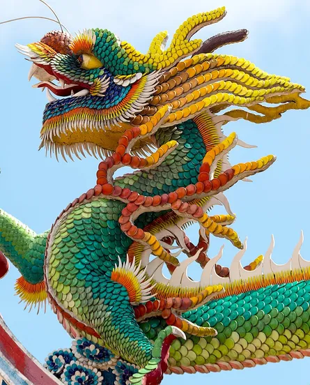 Colorful dragon kite