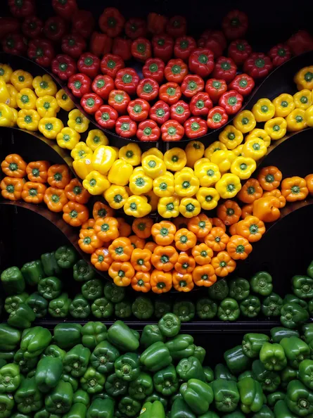 Peppers on display