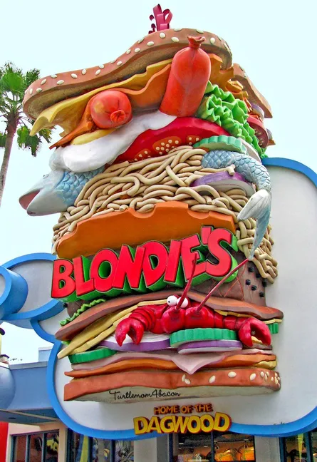 Blondies Burger Store Sign