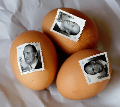 Eggs with Stamps on Them