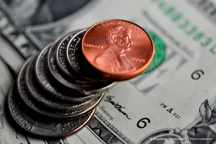 Dollars and pennies