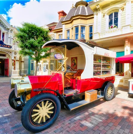 Red car on street
