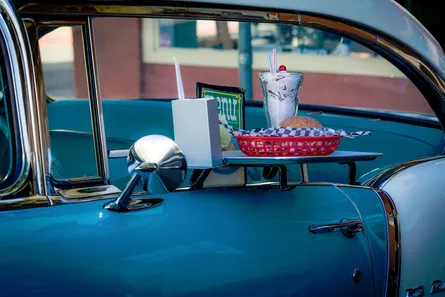 Car with food on top