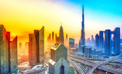 City Skyline Sunrise