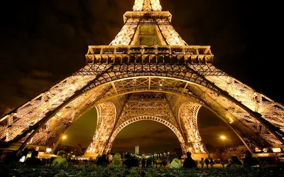 Eiffel Tower Nighttime View