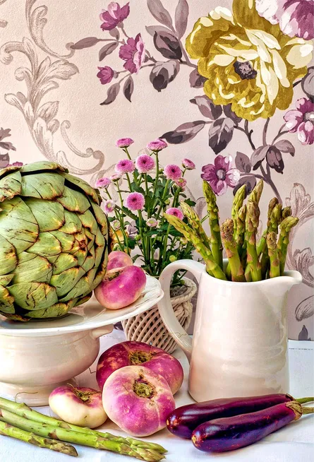 Fruits and vegetables on table